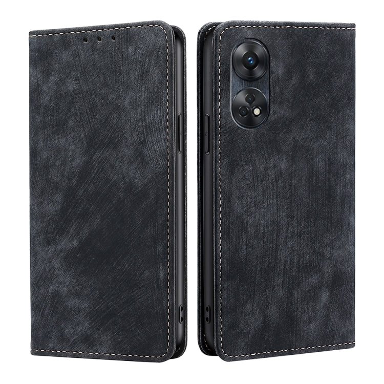 Custodia per telefono in pelle magnetica con spazzola antifurto RFID, For Motorola Moto E13 4G, For OPPO A17k, For OPPO Reno8 T 4G, For Xiaomi Poco X5 Pro / Redmi Note 12 Pro Speed
