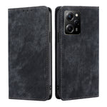 Custodia per telefono in pelle magnetica con spazzola antifurto RFID, For Motorola Moto E13 4G, For OPPO A17k, For OPPO Reno8 T 4G, For Xiaomi Poco X5 Pro / Redmi Note 12 Pro Speed