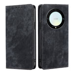 Custodia per telefono in pelle magnetica con spazzola antifurto RFID, For Honor X9a 5G