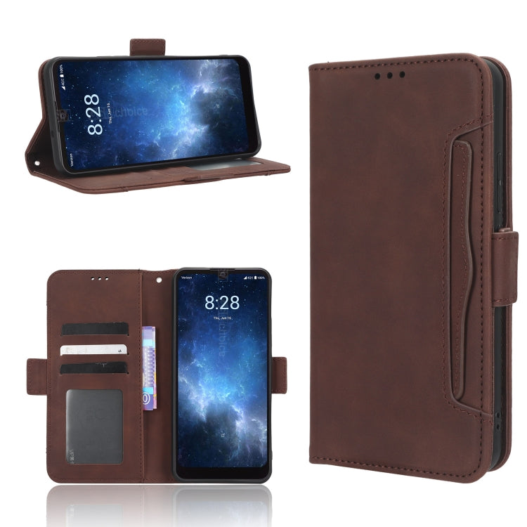 Custodia per telefono in pelle con slot per schede di consistenza al polpaccio, For Sharp Rouvo V, For Xiaomi Poco X5 5G / Redmi Note 12 5G, For OnePlus 11 5G, For ZTE Libero 5G III
