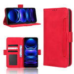 Custodia per telefono in pelle con slot per schede di consistenza al polpaccio, For Sharp Rouvo V, For Xiaomi Poco X5 5G / Redmi Note 12 5G, For OnePlus 11 5G, For ZTE Libero 5G III