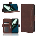 Custodia per telefono in pelle con slot per schede di consistenza al polpaccio, For Sharp Rouvo V, For Xiaomi Poco X5 5G / Redmi Note 12 5G, For OnePlus 11 5G, For ZTE Libero 5G III