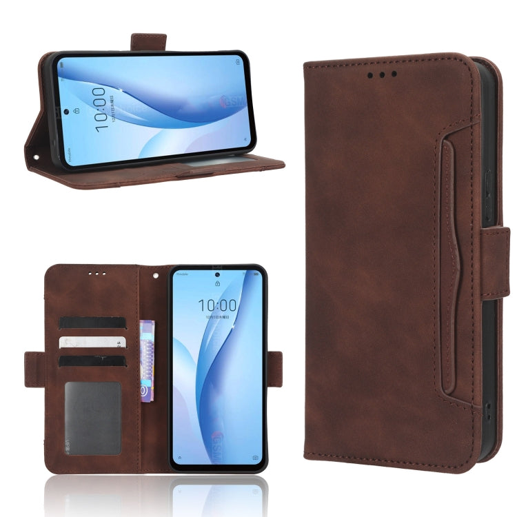 Custodia per telefono in pelle con slot per schede di consistenza al polpaccio, For Sharp Rouvo V, For Xiaomi Poco X5 5G / Redmi Note 12 5G, For OnePlus 11 5G, For ZTE Libero 5G III