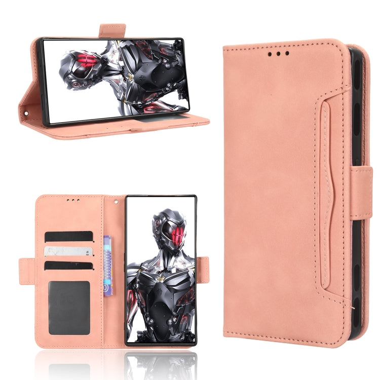 Custodia per telefono in pelle con slot per schede di consistenza al polpaccio, For ZTE nubia Red Magic 8 Pro / 8 Pro+, For ZTE nubia Z50