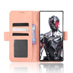 Custodia per telefono in pelle con slot per schede di consistenza al polpaccio, For ZTE nubia Red Magic 8 Pro / 8 Pro+, For ZTE nubia Z50