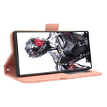 Custodia per telefono in pelle con slot per schede di consistenza al polpaccio, For ZTE nubia Red Magic 8 Pro / 8 Pro+, For ZTE nubia Z50