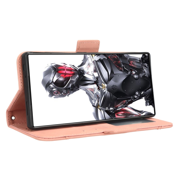 Custodia per telefono in pelle con slot per schede di consistenza al polpaccio, For ZTE nubia Red Magic 8 Pro / 8 Pro+, For ZTE nubia Z50