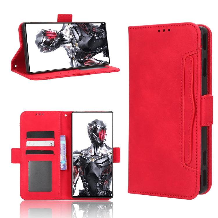 Custodia per telefono in pelle con slot per schede di consistenza al polpaccio, For ZTE nubia Red Magic 8 Pro / 8 Pro+, For ZTE nubia Z50