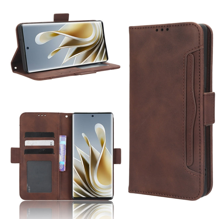 Custodia per telefono in pelle con slot per schede di consistenza al polpaccio, For ZTE nubia Red Magic 8 Pro / 8 Pro+, For ZTE nubia Z50