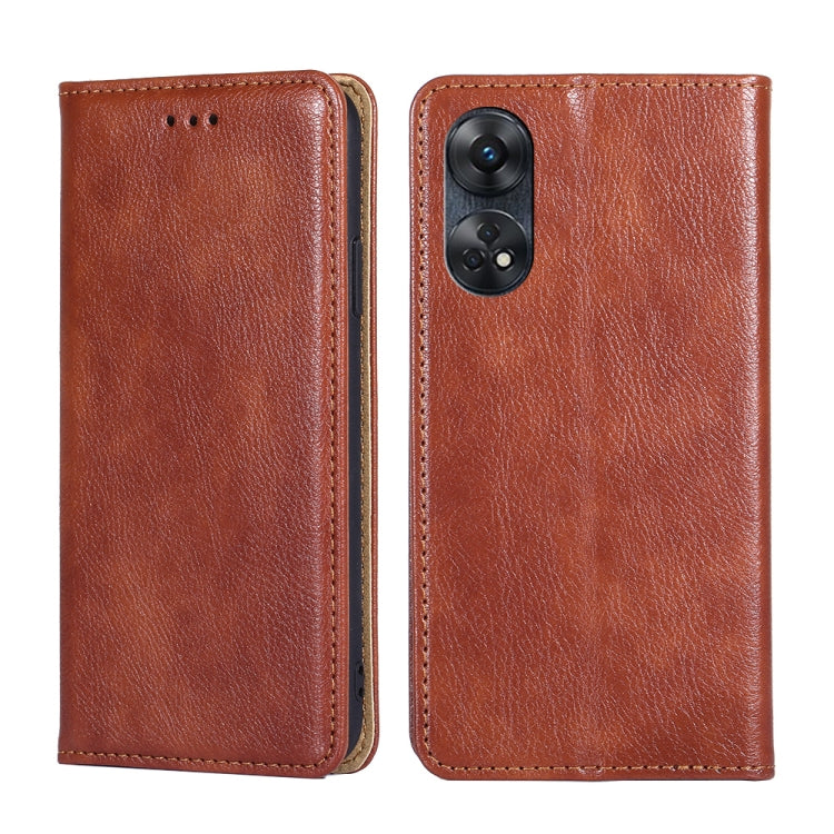 Custodia per telefono in pelle magnetica tinta unita a olio lucido, For Motorola Moto E13 4G, For OPPO A17k, For OPPO Reno8 T 4G, For Xiaomi Poco X5 Pro / Redmi Note 12 Pro Speed