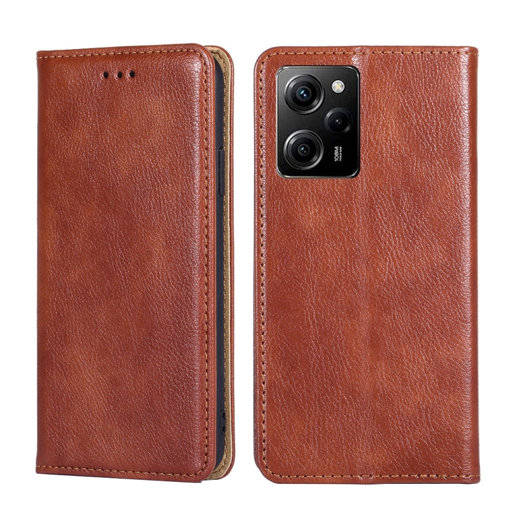 Custodia per telefono in pelle magnetica tinta unita a olio lucido, For Motorola Moto E13 4G, For OPPO A17k, For OPPO Reno8 T 4G, For Xiaomi Poco X5 Pro / Redmi Note 12 Pro Speed