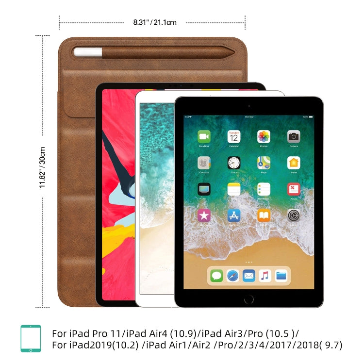 Borsa fodera per custodia magnetica per tablet con supporto a 3 pieghe, For iPad 9.7 / 10.2 / 10.5 / 10.9 / 11 inch
