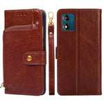 Custodia per cellulare in pelle con cerniera, For Motorola Moto E13 4G, For OPPO A17k, For OPPO Reno8 T 4G, For Xiaomi Poco X5 Pro / Redmi Note 12 Pro Speed, For Honor X9a 5G