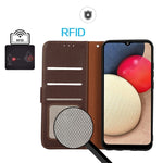 KHAZNEH Custodia per telefono RFID in pelle con texture Litchi, For Samsung Galaxy A24 4G