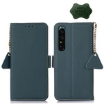 Custodia per telefono RFID in vera pelle TJ magnetica laterale, For Sony Xperia 1 IV, For Sony Xperia 10 IV