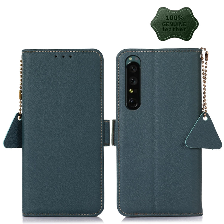 Custodia per telefono RFID in vera pelle TJ magnetica laterale, For Sony Xperia 1 IV, For Sony Xperia 10 IV
