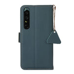 Custodia per telefono RFID in vera pelle TJ magnetica laterale, For Sony Xperia 1 IV, For Sony Xperia 10 IV