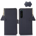 Custodia per telefono RFID in vera pelle TJ magnetica laterale, For Sony Xperia 1 IV, For Sony Xperia 10 IV