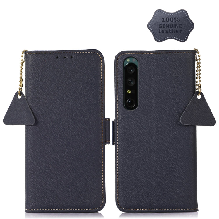 Custodia per telefono RFID in vera pelle TJ magnetica laterale, For Sony Xperia 1 IV, For Sony Xperia 10 IV