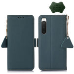 Custodia per telefono RFID in vera pelle TJ magnetica laterale, For Sony Xperia 1 IV, For Sony Xperia 10 IV