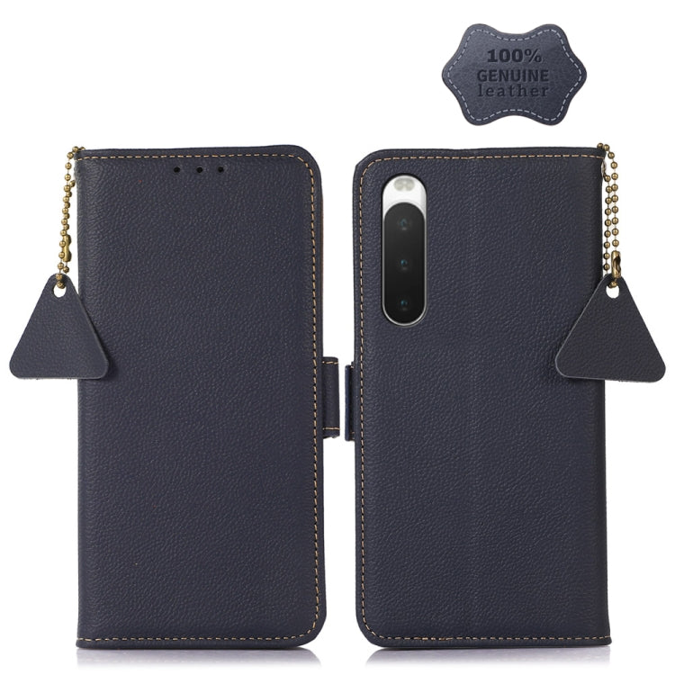 Custodia per telefono RFID in vera pelle TJ magnetica laterale, For Sony Xperia 1 IV, For Sony Xperia 10 IV