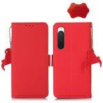 Custodia per telefono RFID in vera pelle TJ magnetica laterale, For Sony Xperia 1 IV, For Sony Xperia 10 IV