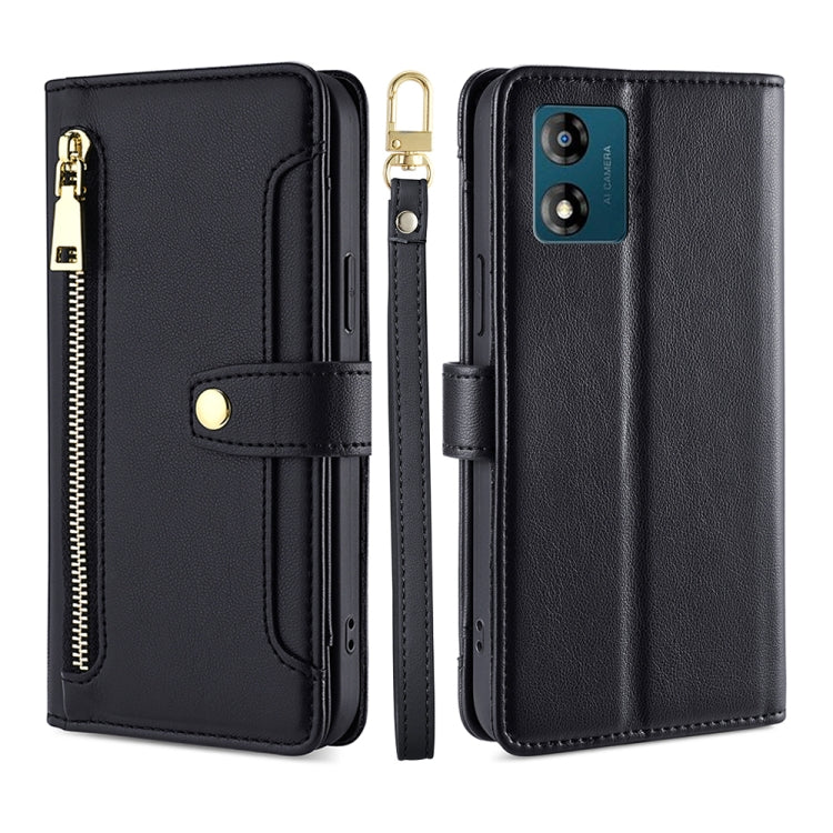Custodia per telefono in pelle con portafoglio con cerniera a tracolla, For Motorola Moto E13 4G, For OPPO A17k, For OPPO Reno8 T 4G, For Xiaomi Poco X5 Pro / Redmi Note 12 Pro Speed