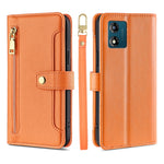 Custodia per telefono in pelle con portafoglio con cerniera a tracolla, For Motorola Moto E13 4G, For OPPO A17k, For OPPO Reno8 T 4G, For Xiaomi Poco X5 Pro / Redmi Note 12 Pro Speed