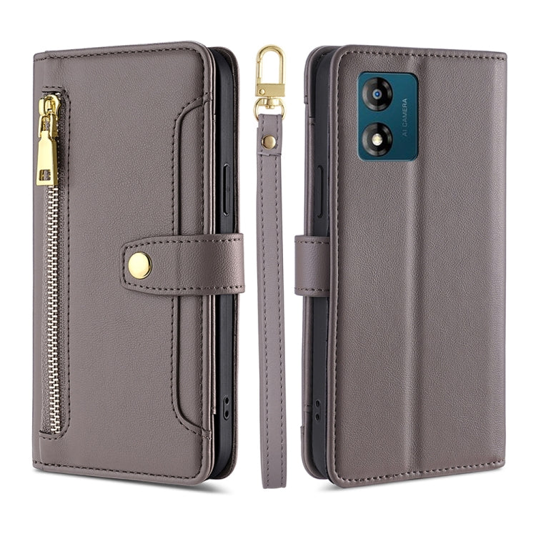 Custodia per telefono in pelle con portafoglio con cerniera a tracolla, For Motorola Moto E13 4G, For OPPO A17k, For OPPO Reno8 T 4G, For Xiaomi Poco X5 Pro / Redmi Note 12 Pro Speed
