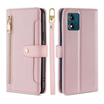 Custodia per telefono in pelle con portafoglio con cerniera a tracolla, For Motorola Moto E13 4G, For OPPO A17k, For OPPO Reno8 T 4G, For Xiaomi Poco X5 Pro / Redmi Note 12 Pro Speed
