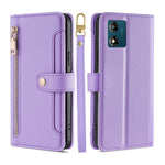 Custodia per telefono in pelle con portafoglio con cerniera a tracolla, For Motorola Moto E13 4G, For OPPO A17k, For OPPO Reno8 T 4G, For Xiaomi Poco X5 Pro / Redmi Note 12 Pro Speed