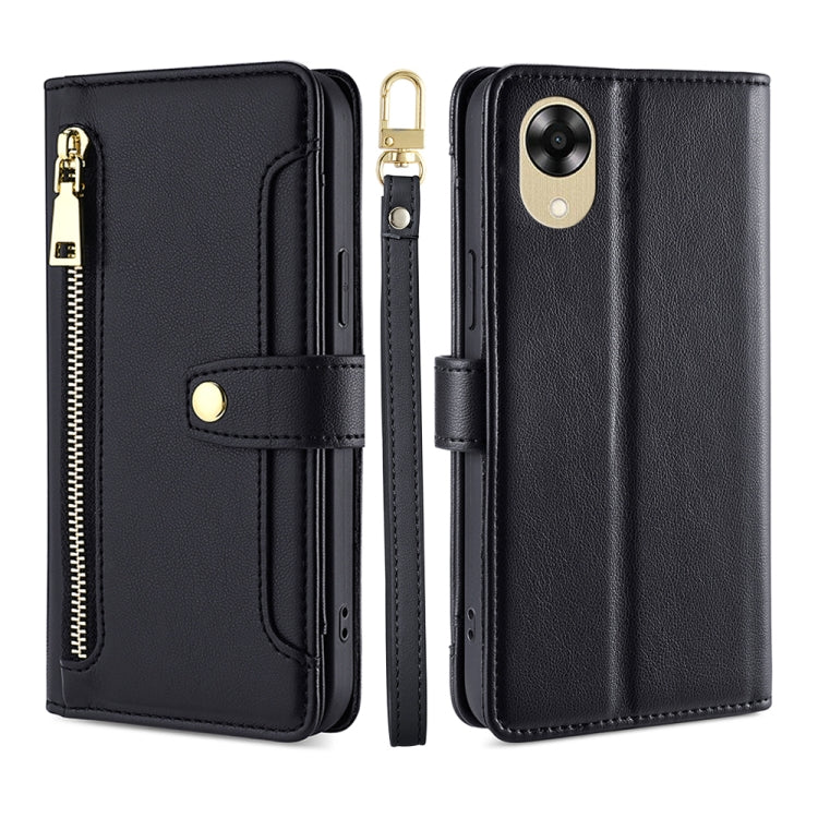Custodia per telefono in pelle con portafoglio con cerniera a tracolla, For Motorola Moto E13 4G, For OPPO A17k, For OPPO Reno8 T 4G, For Xiaomi Poco X5 Pro / Redmi Note 12 Pro Speed