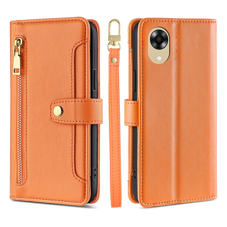 Custodia per telefono in pelle con portafoglio con cerniera a tracolla, For Motorola Moto E13 4G, For OPPO A17k, For OPPO Reno8 T 4G, For Xiaomi Poco X5 Pro / Redmi Note 12 Pro Speed