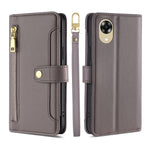 Custodia per telefono in pelle con portafoglio con cerniera a tracolla, For Motorola Moto E13 4G, For OPPO A17k, For OPPO Reno8 T 4G, For Xiaomi Poco X5 Pro / Redmi Note 12 Pro Speed