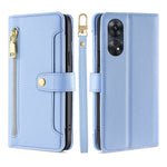 Custodia per telefono in pelle con portafoglio con cerniera a tracolla, For Motorola Moto E13 4G, For OPPO A17k, For OPPO Reno8 T 4G, For Xiaomi Poco X5 Pro / Redmi Note 12 Pro Speed