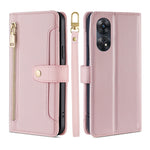 Custodia per telefono in pelle con portafoglio con cerniera a tracolla, For Motorola Moto E13 4G, For OPPO A17k, For OPPO Reno8 T 4G, For Xiaomi Poco X5 Pro / Redmi Note 12 Pro Speed