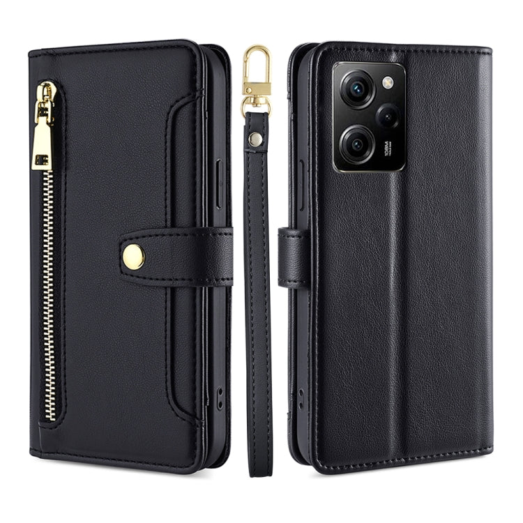 Custodia per telefono in pelle con portafoglio con cerniera a tracolla, For Motorola Moto E13 4G, For OPPO A17k, For OPPO Reno8 T 4G, For Xiaomi Poco X5 Pro / Redmi Note 12 Pro Speed