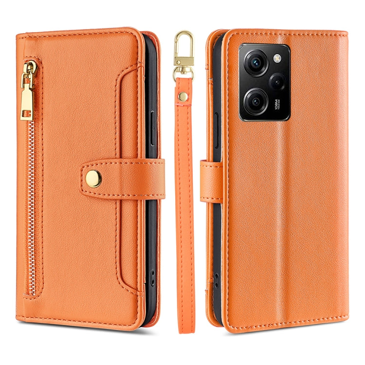 Custodia per telefono in pelle con portafoglio con cerniera a tracolla, For Motorola Moto E13 4G, For OPPO A17k, For OPPO Reno8 T 4G, For Xiaomi Poco X5 Pro / Redmi Note 12 Pro Speed