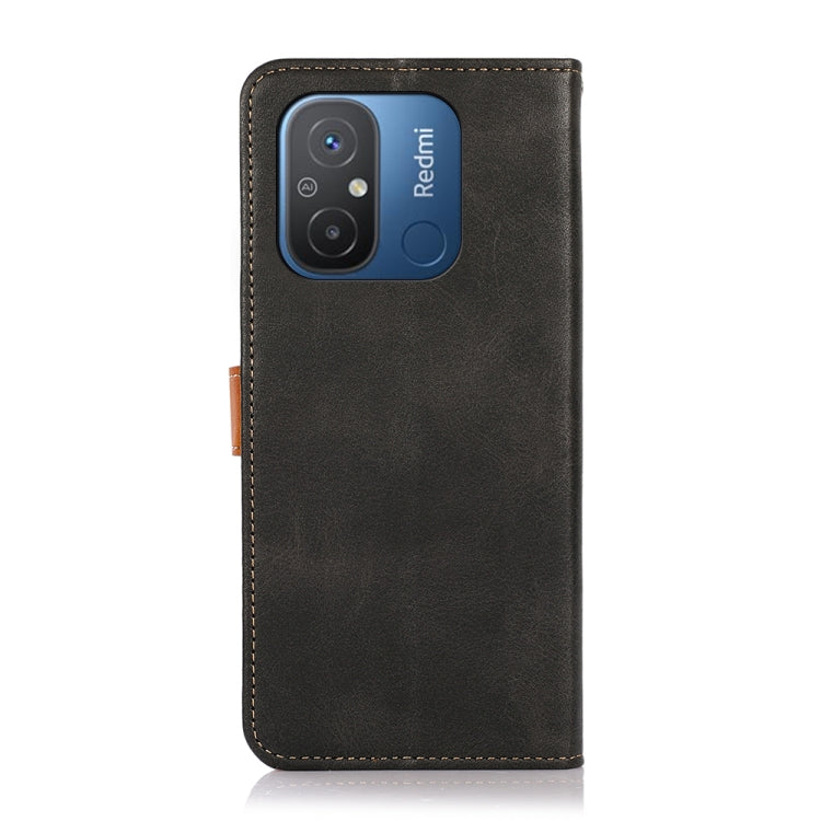 KHAZNEH Custodia per telefono in pelle a conchiglia con trama in pelle bovina, For Xiaomi Redmi 12C/11A, For OnePlus Ace 2