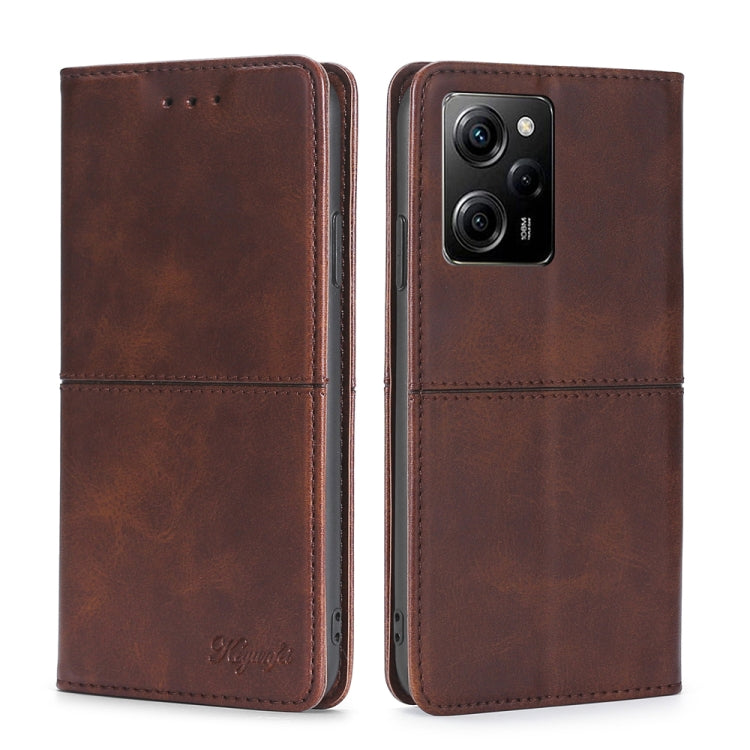 Custodia per telefono in pelle a vibrazione orizzontale magnetica con trama di mucca, For Motorola Moto E13 4G, For OPPO A17k, For OPPO Reno8 T 4G, For Xiaomi Poco X5 Pro / Redmi Note 12 Pro Speed