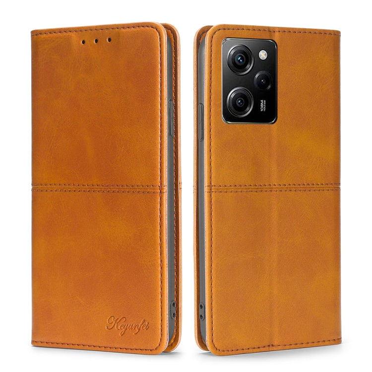 Custodia per telefono in pelle a vibrazione orizzontale magnetica con trama di mucca, For Motorola Moto E13 4G, For OPPO A17k, For OPPO Reno8 T 4G, For Xiaomi Poco X5 Pro / Redmi Note 12 Pro Speed