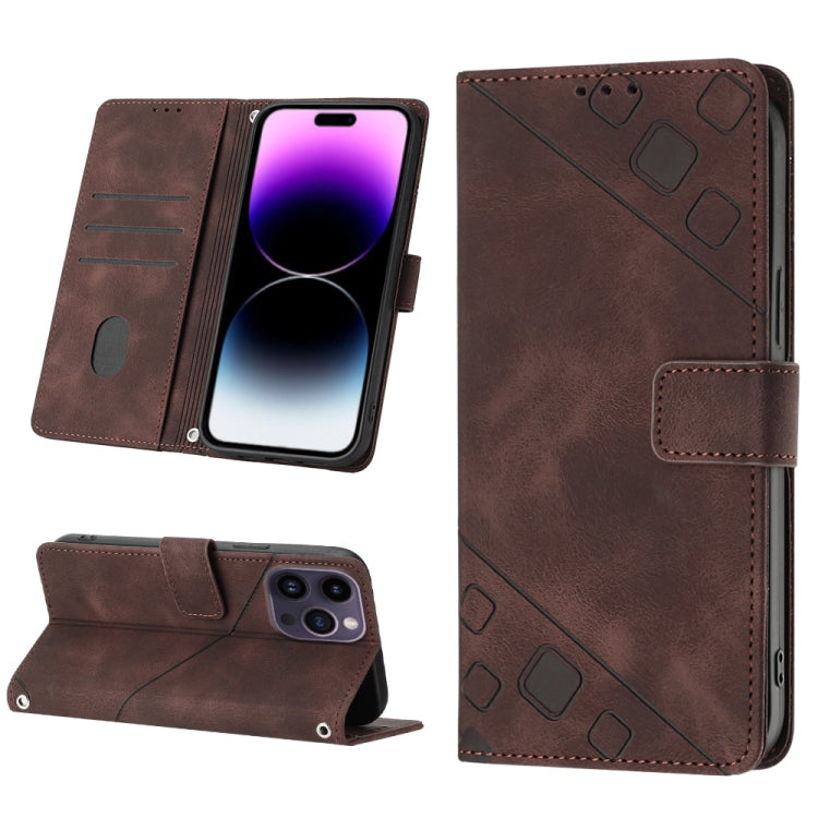 Custodia per telefono in pelle goffrata effetto pelle, For iPhone 14, For iPhone 14 Plus, For iPhone 14 Pro, For iPhone 14 Pro Max