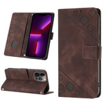Custodia per telefono in pelle goffrata effetto pelle, For iPhone 13 mini, For iPhone 13, For iPhone 13 Pro, For iPhone 13 Pro Max