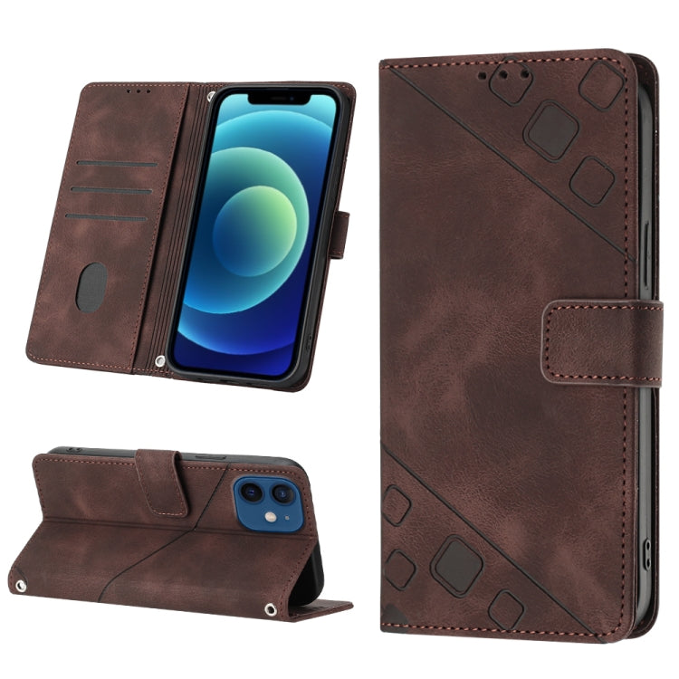 Custodia per telefono in pelle goffrata effetto pelle, For iPhone 12 / 12 Pro, For iPhone 12 Pro Max, For iPhone 11, For iPhone 11 Pro Max