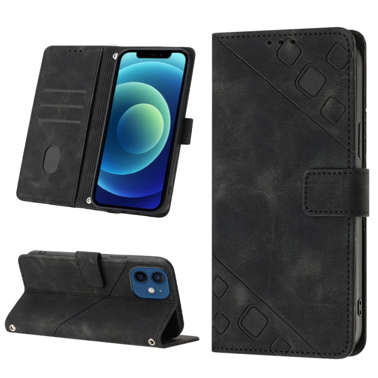 Custodia per telefono in pelle goffrata effetto pelle, For iPhone 12 / 12 Pro, For iPhone 12 Pro Max, For iPhone 11, For iPhone 11 Pro Max