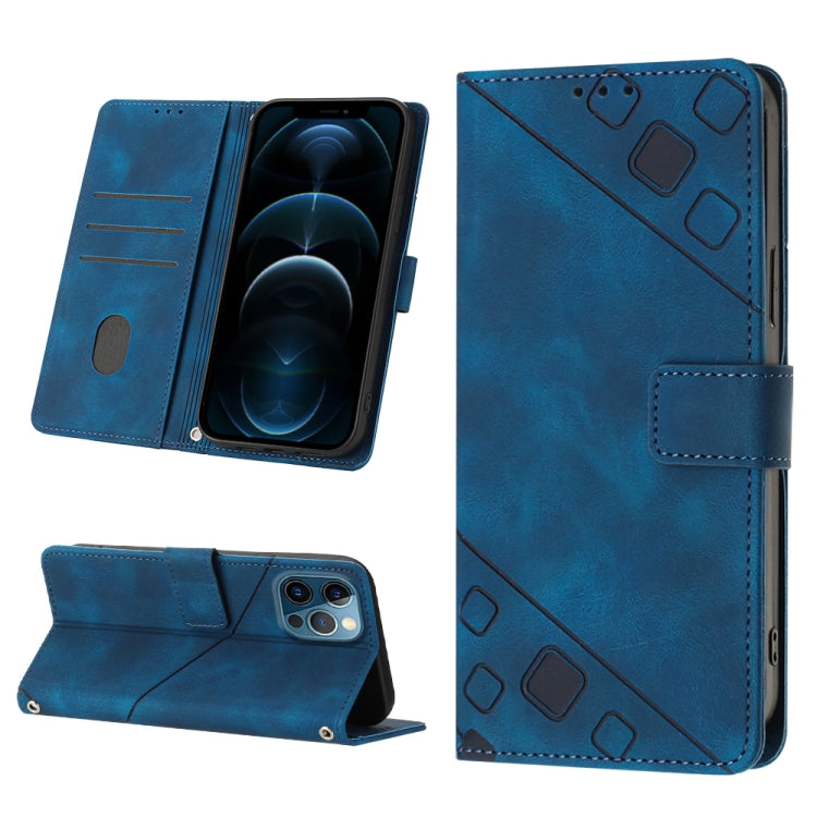 Custodia per telefono in pelle goffrata effetto pelle, For iPhone 12 / 12 Pro, For iPhone 12 Pro Max, For iPhone 11, For iPhone 11 Pro Max