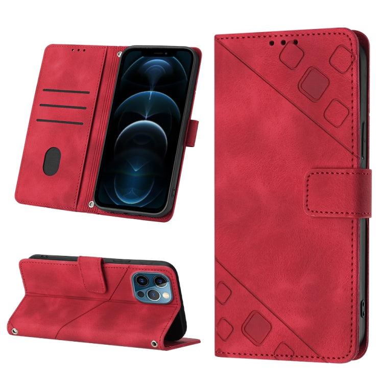 Custodia per telefono in pelle goffrata effetto pelle, For iPhone 12 / 12 Pro, For iPhone 12 Pro Max, For iPhone 11, For iPhone 11 Pro Max