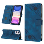 Custodia per telefono in pelle goffrata effetto pelle, For iPhone 12 / 12 Pro, For iPhone 12 Pro Max, For iPhone 11, For iPhone 11 Pro Max