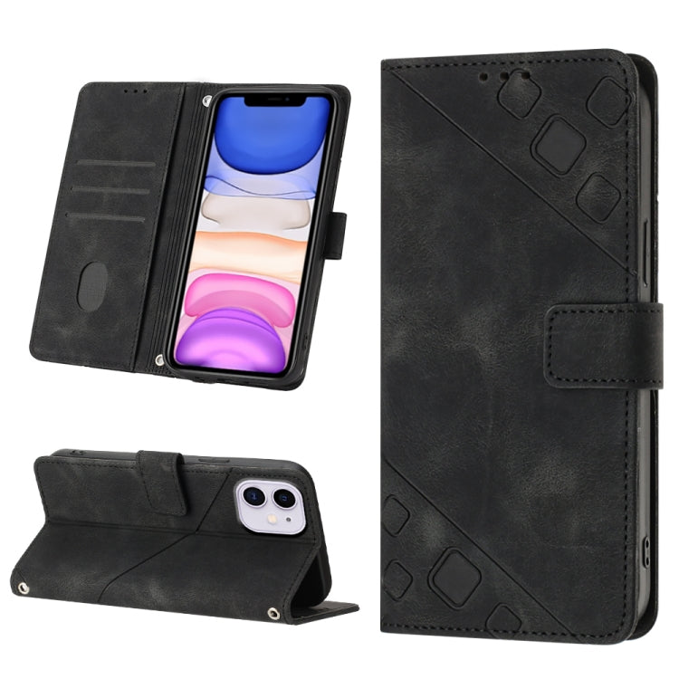 Custodia per telefono in pelle goffrata effetto pelle, For iPhone 12 / 12 Pro, For iPhone 12 Pro Max, For iPhone 11, For iPhone 11 Pro Max
