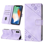 Custodia per telefono in pelle goffrata effetto pelle, For iPhone X / XS, For iPhone XR, For iPhone XS Max, For iPhone SE 2022 / 2020 / 7 / 8